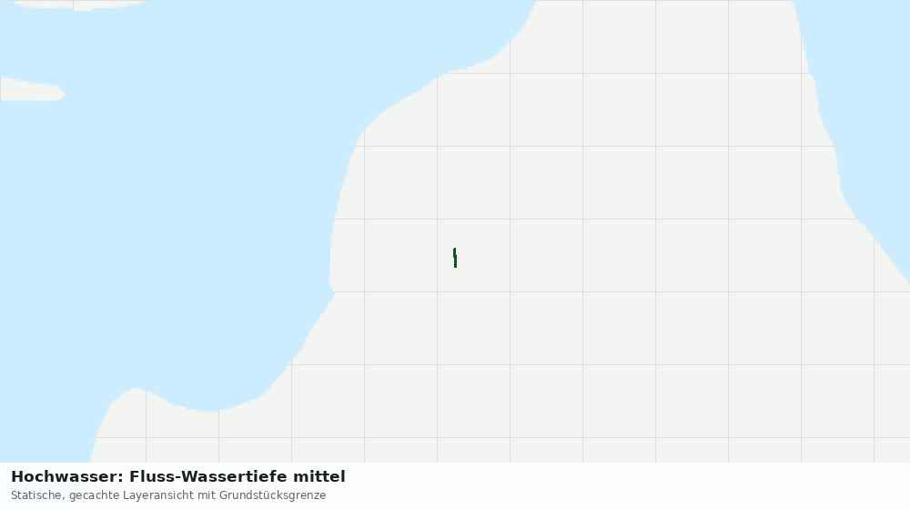 Statische Kartenansicht: Hochwasser: Fluss-Wassertiefe mittel