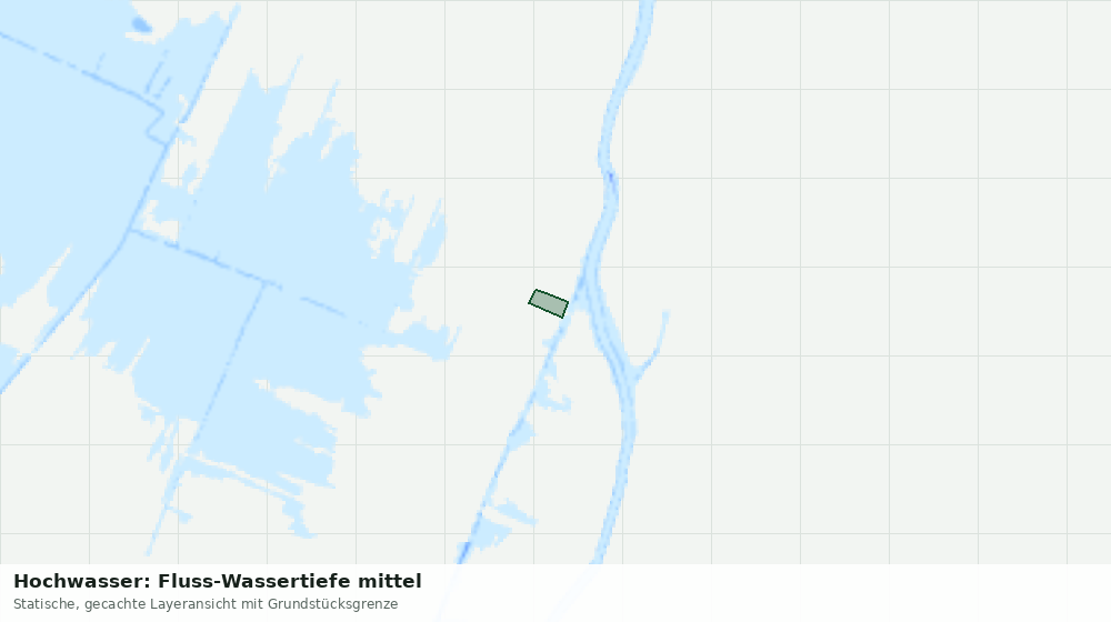 Statische Kartenansicht: Hochwasser: Fluss-Wassertiefe mittel