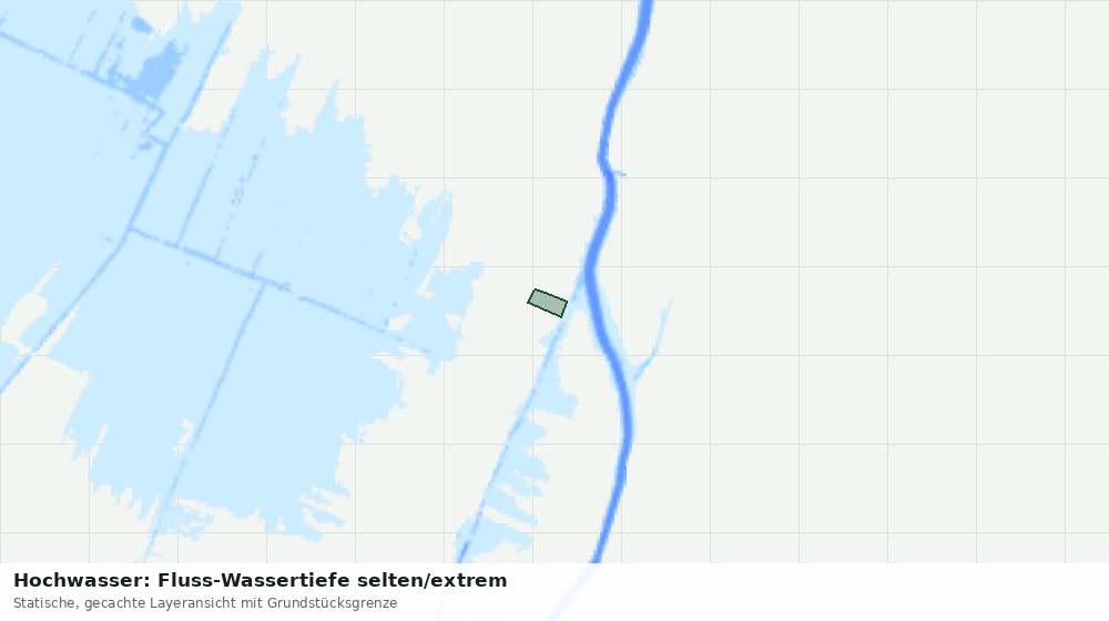 Statische Kartenansicht: Hochwasser: Fluss-Wassertiefe selten/extrem