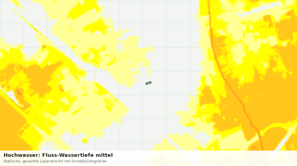 Statische Kartenansicht: Hochwasser: Fluss-Wassertiefe mittel