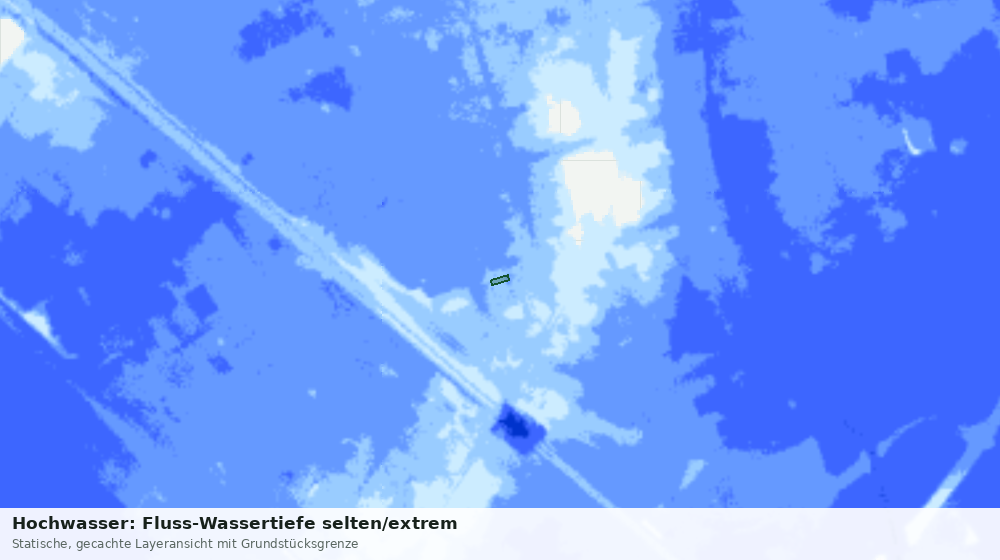Statische Kartenansicht: Hochwasser: Fluss-Wassertiefe selten/extrem