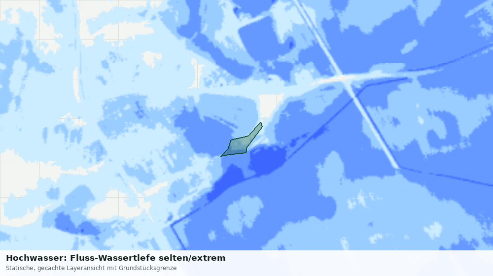 Statische Kartenansicht: Hochwasser: Fluss-Wassertiefe selten/extrem