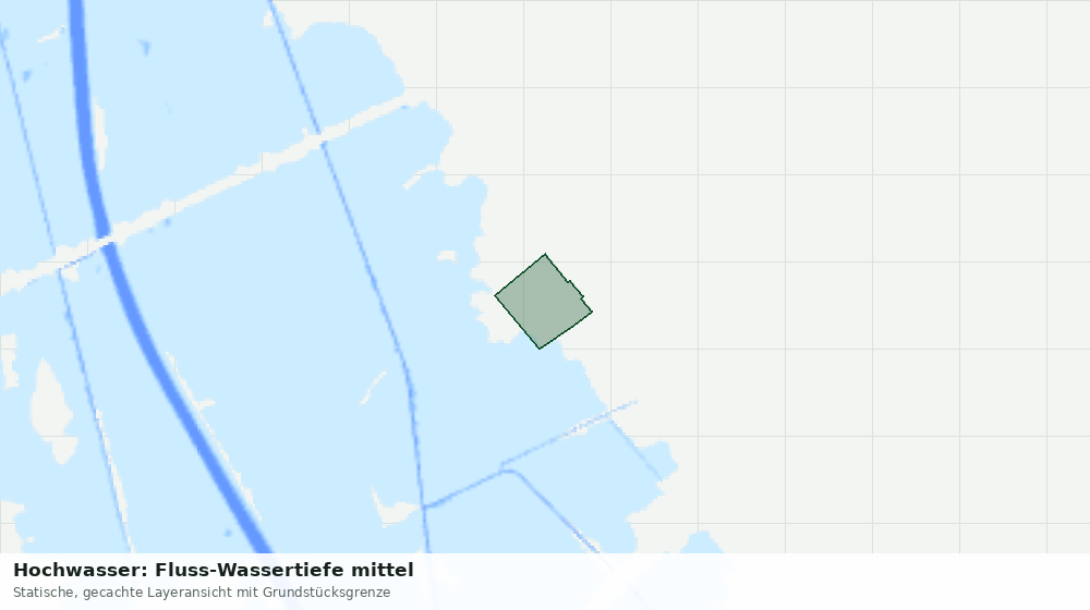 Statische Kartenansicht: Hochwasser: Fluss-Wassertiefe mittel