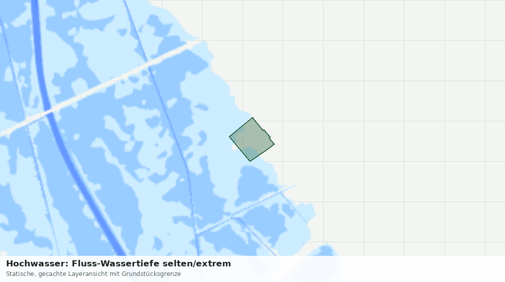 Statische Kartenansicht: Hochwasser: Fluss-Wassertiefe selten/extrem