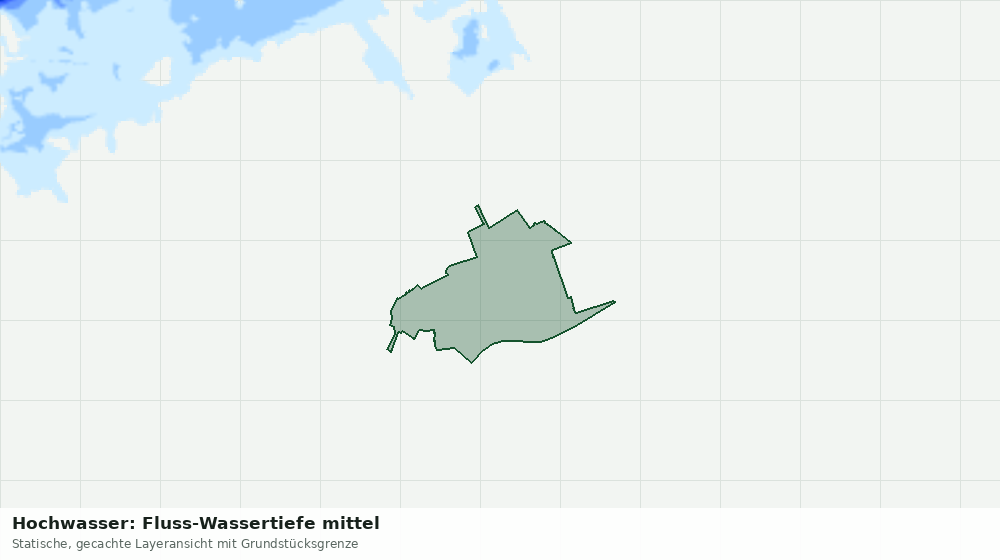 Statische Kartenansicht: Hochwasser: Fluss-Wassertiefe mittel