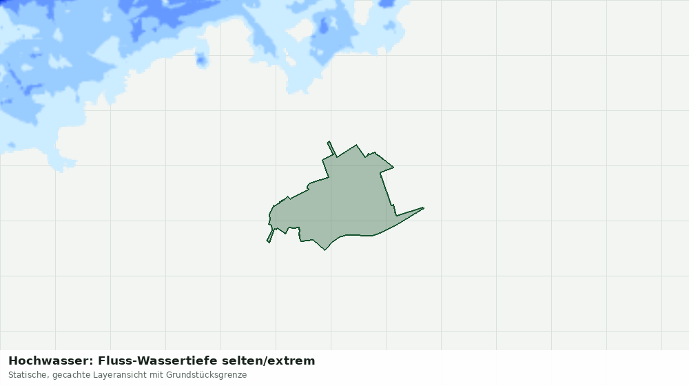 Statische Kartenansicht: Hochwasser: Fluss-Wassertiefe selten/extrem