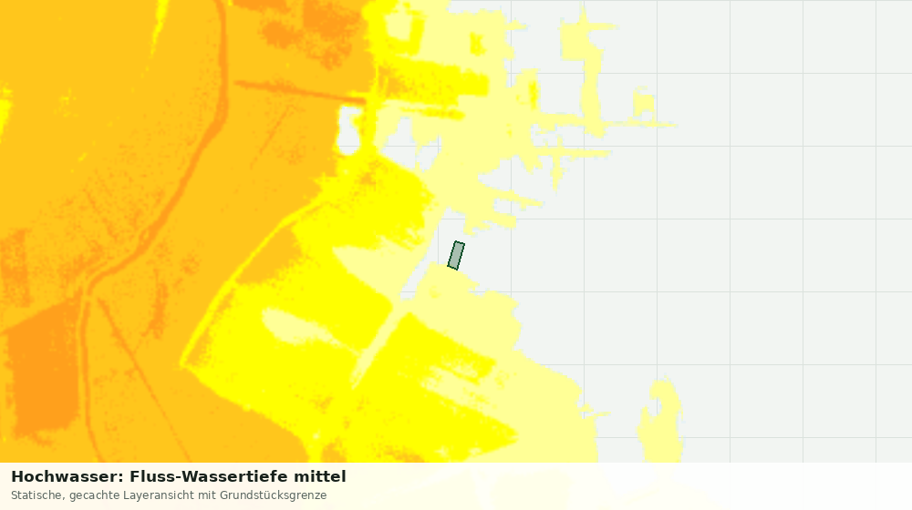 Statische Kartenansicht: Hochwasser: Fluss-Wassertiefe mittel