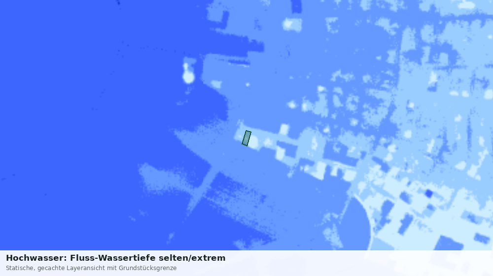 Statische Kartenansicht: Hochwasser: Fluss-Wassertiefe selten/extrem