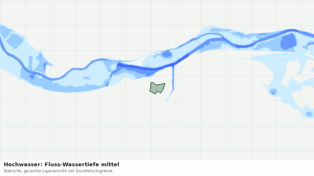Statische Kartenansicht: Hochwasser: Fluss-Wassertiefe mittel