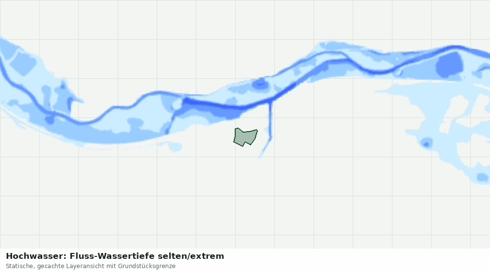Statische Kartenansicht: Hochwasser: Fluss-Wassertiefe selten/extrem