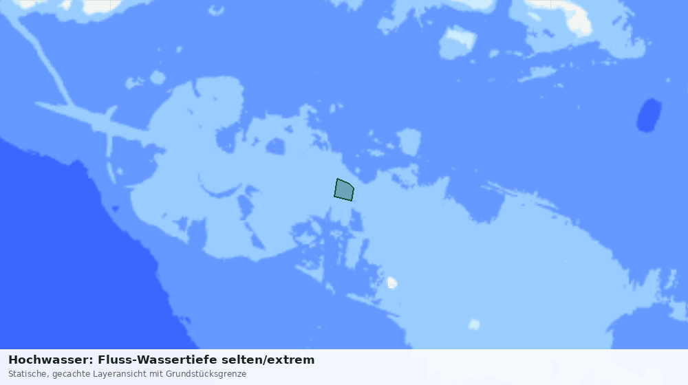 Statische Kartenansicht: Hochwasser: Fluss-Wassertiefe selten/extrem