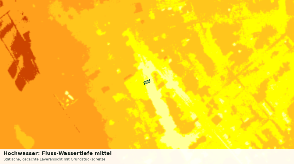 Statische Kartenansicht: Hochwasser: Fluss-Wassertiefe mittel