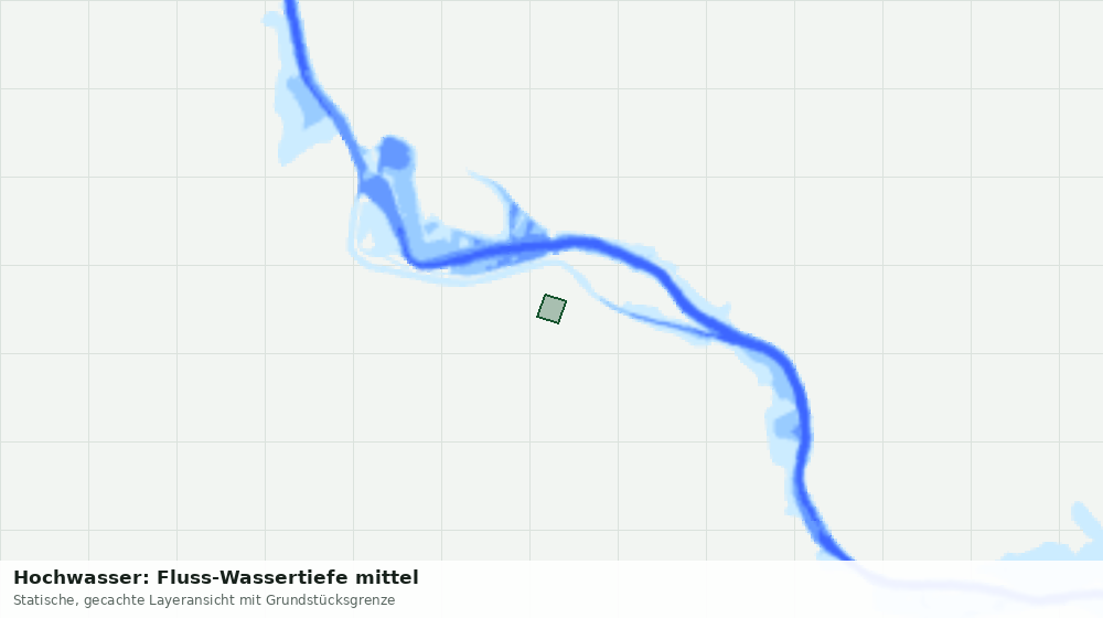 Statische Kartenansicht: Hochwasser: Fluss-Wassertiefe mittel