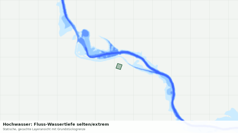 Statische Kartenansicht: Hochwasser: Fluss-Wassertiefe selten/extrem
