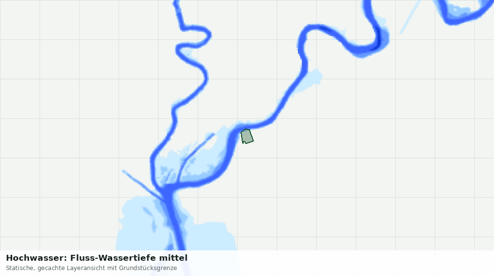 Statische Kartenansicht: Hochwasser: Fluss-Wassertiefe mittel