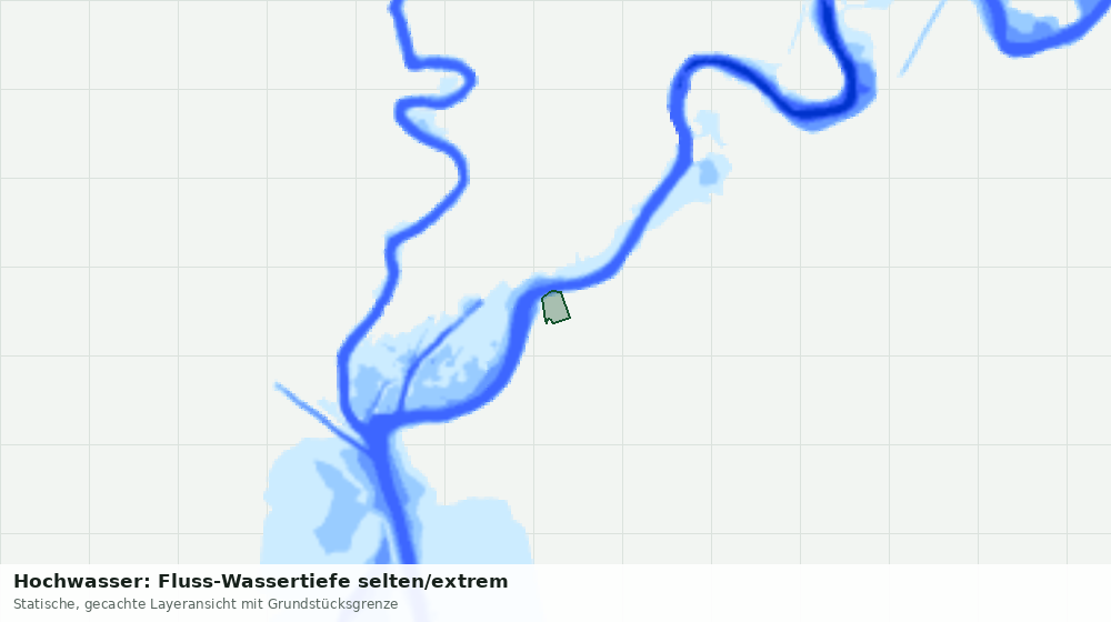 Statische Kartenansicht: Hochwasser: Fluss-Wassertiefe selten/extrem