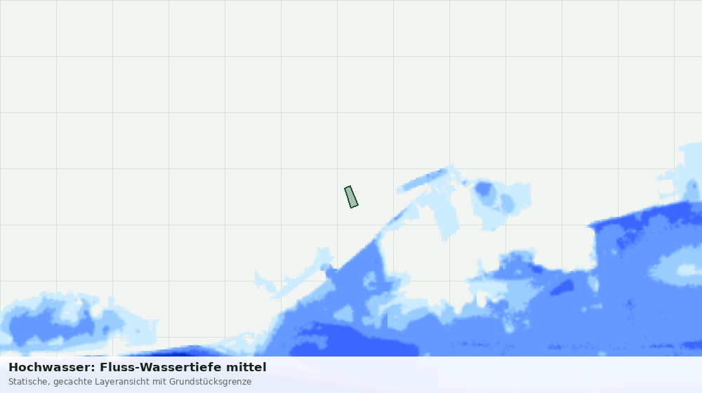 Statische Kartenansicht: Hochwasser: Fluss-Wassertiefe mittel