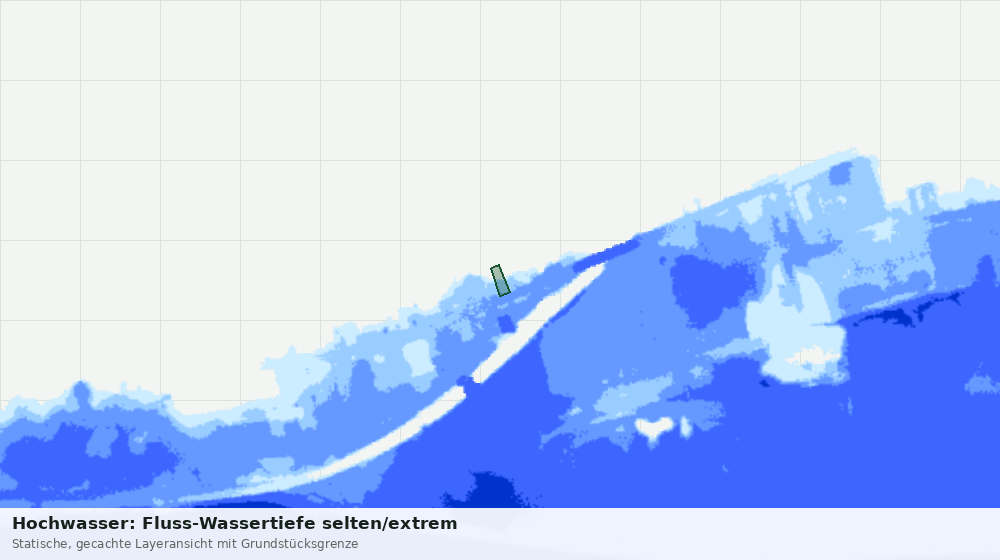 Statische Kartenansicht: Hochwasser: Fluss-Wassertiefe selten/extrem