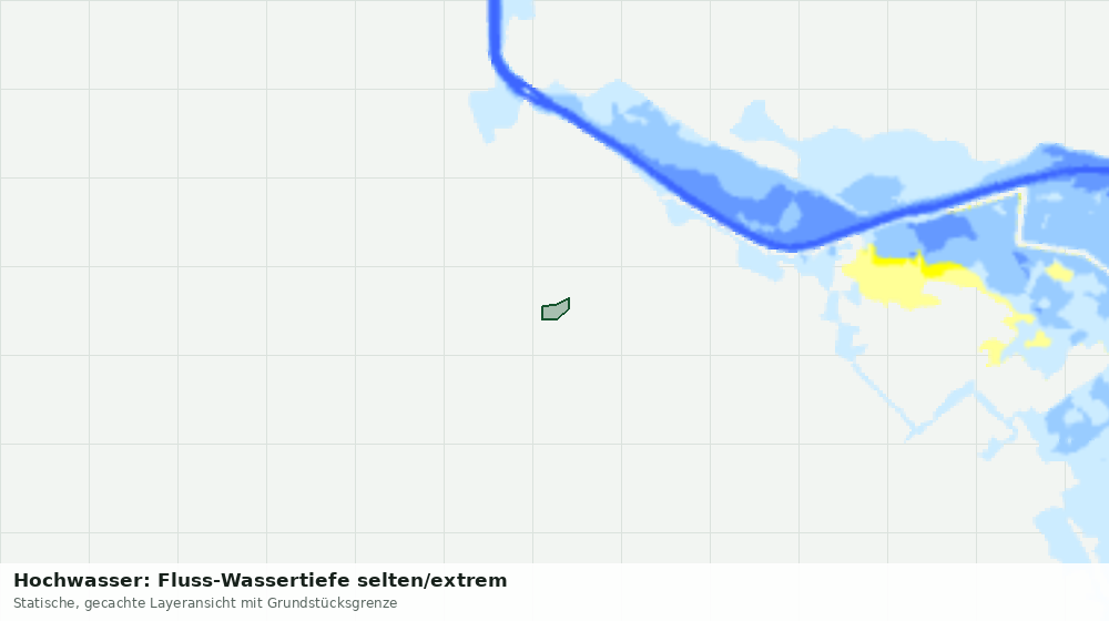 Statische Kartenansicht: Hochwasser: Fluss-Wassertiefe selten/extrem