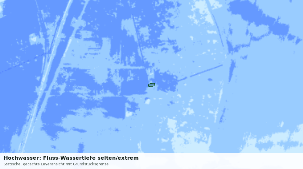 Statische Kartenansicht: Hochwasser: Fluss-Wassertiefe selten/extrem