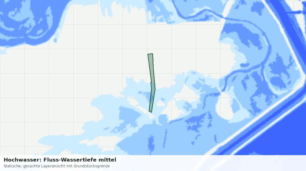 Statische Kartenansicht: Hochwasser: Fluss-Wassertiefe mittel