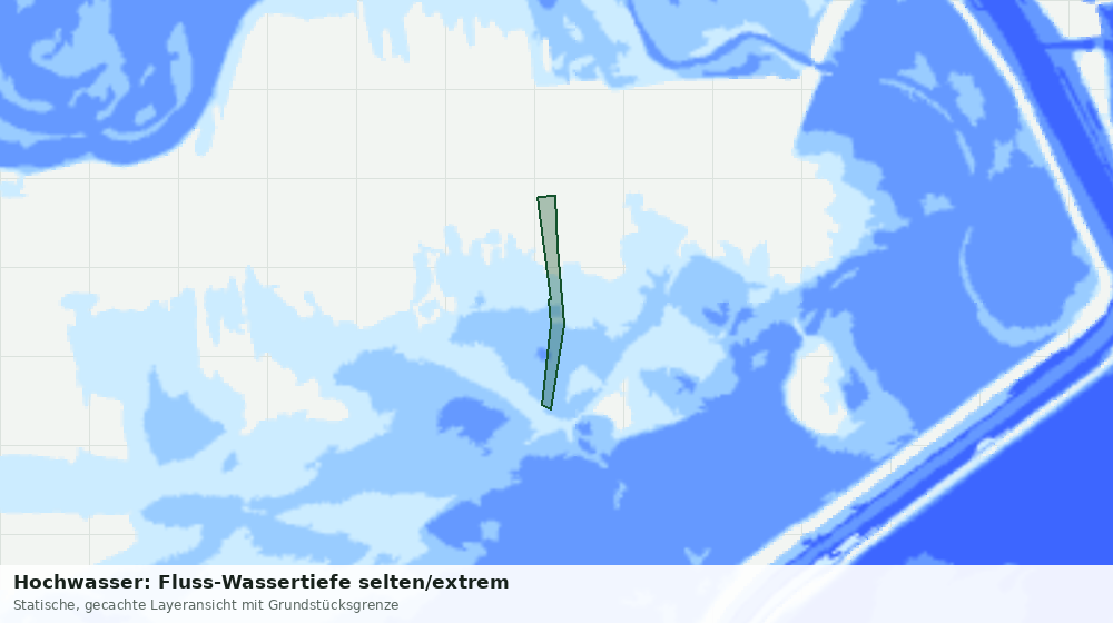 Statische Kartenansicht: Hochwasser: Fluss-Wassertiefe selten/extrem