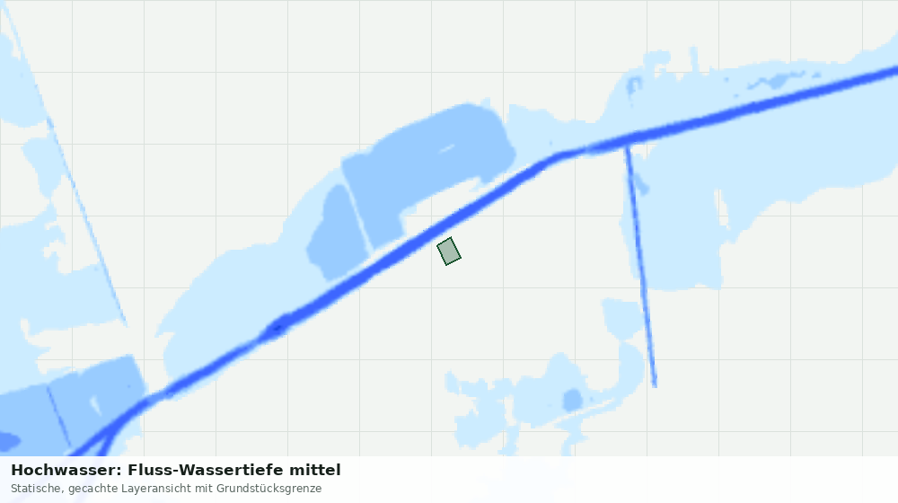 Statische Kartenansicht: Hochwasser: Fluss-Wassertiefe mittel