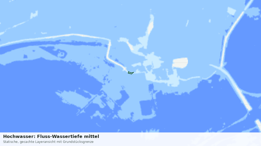 Statische Kartenansicht: Hochwasser: Fluss-Wassertiefe mittel