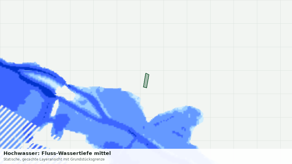 Statische Kartenansicht: Hochwasser: Fluss-Wassertiefe mittel