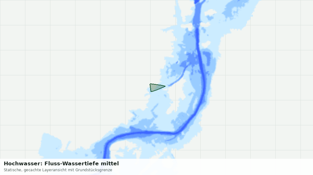 Statische Kartenansicht: Hochwasser: Fluss-Wassertiefe mittel