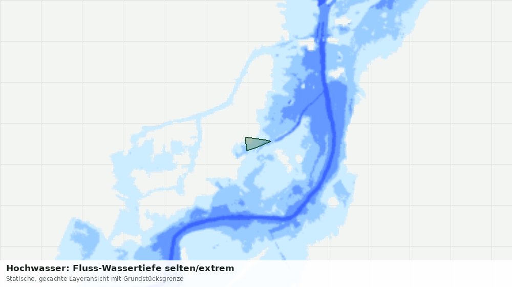 Statische Kartenansicht: Hochwasser: Fluss-Wassertiefe selten/extrem