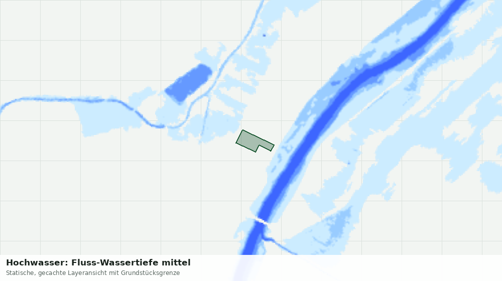 Statische Kartenansicht: Hochwasser: Fluss-Wassertiefe mittel