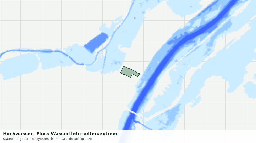 Statische Kartenansicht: Hochwasser: Fluss-Wassertiefe selten/extrem