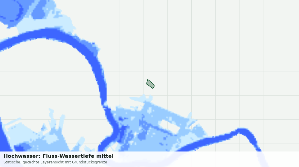 Statische Kartenansicht: Hochwasser: Fluss-Wassertiefe mittel
