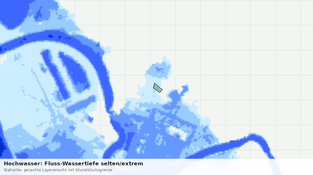 Statische Kartenansicht: Hochwasser: Fluss-Wassertiefe selten/extrem