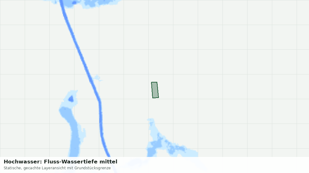 Statische Kartenansicht: Hochwasser: Fluss-Wassertiefe mittel