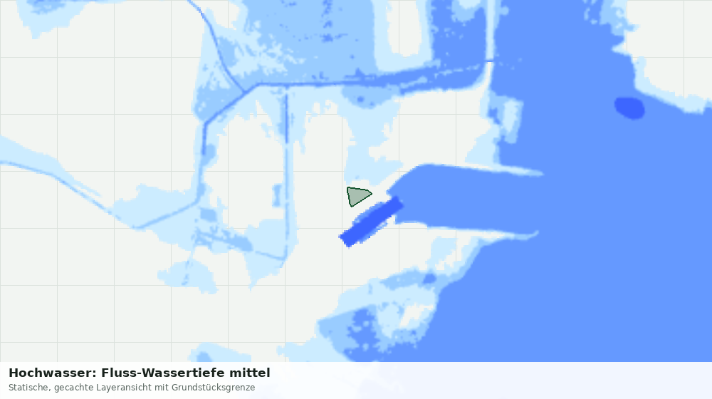 Statische Kartenansicht: Hochwasser: Fluss-Wassertiefe mittel