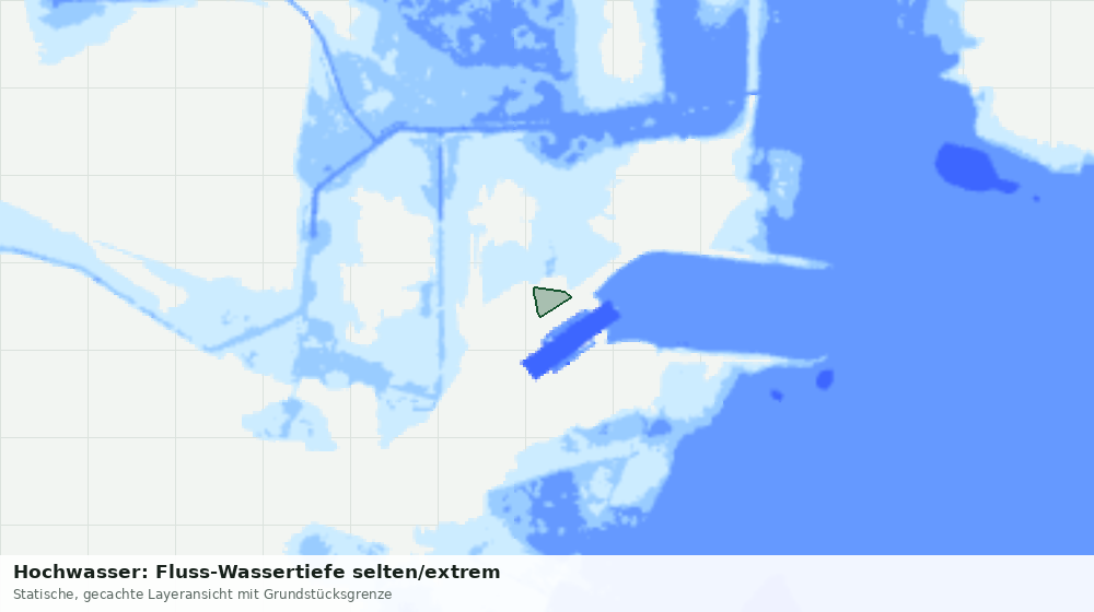 Statische Kartenansicht: Hochwasser: Fluss-Wassertiefe selten/extrem