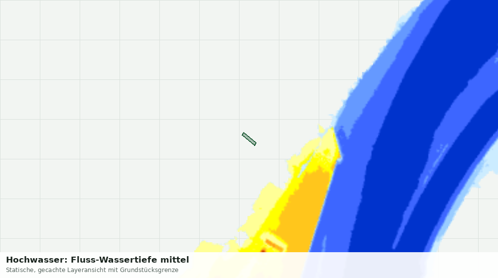 Statische Kartenansicht: Hochwasser: Fluss-Wassertiefe mittel