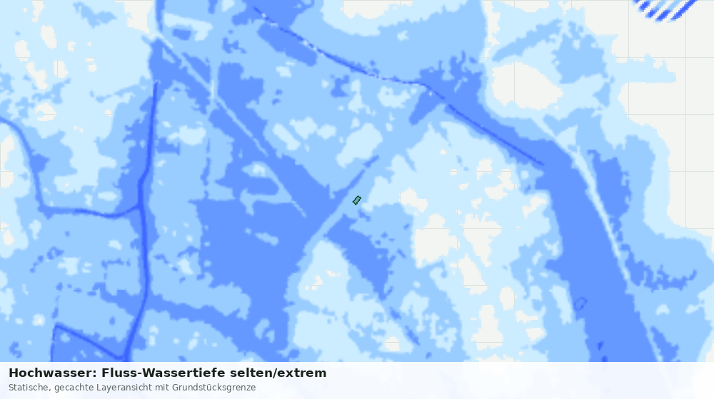Statische Kartenansicht: Hochwasser: Fluss-Wassertiefe selten/extrem