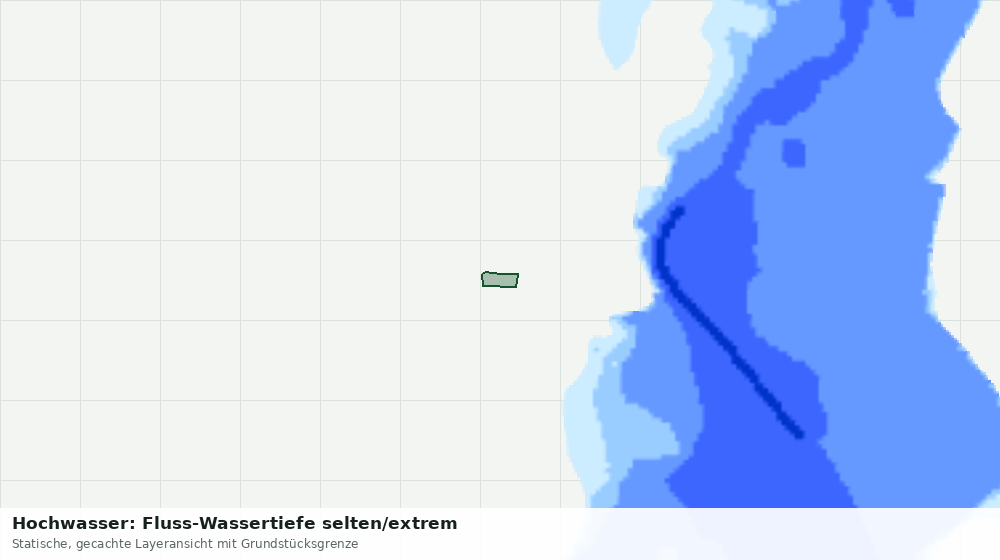 Statische Kartenansicht: Hochwasser: Fluss-Wassertiefe selten/extrem
