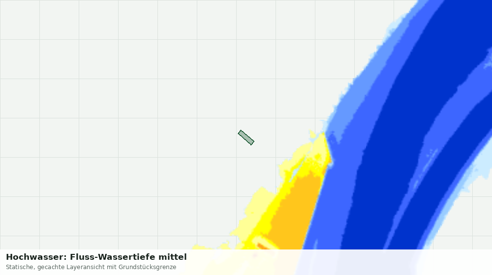 Statische Kartenansicht: Hochwasser: Fluss-Wassertiefe mittel