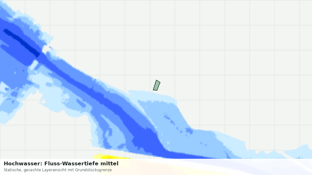 Statische Kartenansicht: Hochwasser: Fluss-Wassertiefe mittel