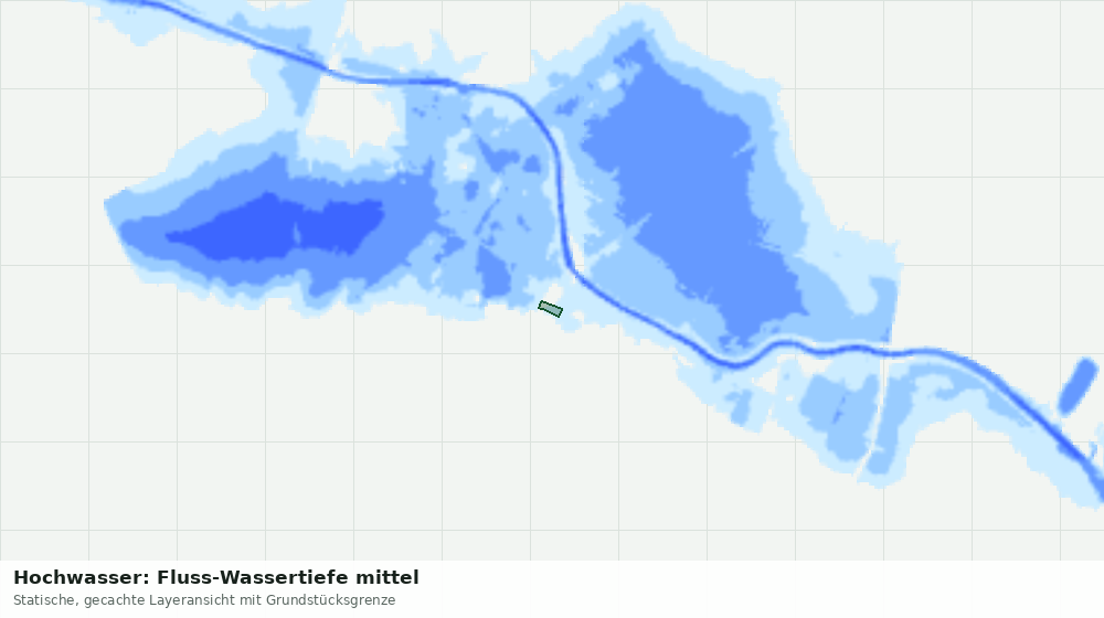 Statische Kartenansicht: Hochwasser: Fluss-Wassertiefe mittel