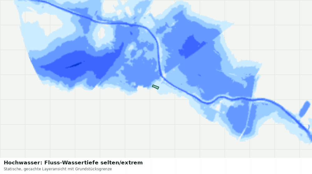 Statische Kartenansicht: Hochwasser: Fluss-Wassertiefe selten/extrem
