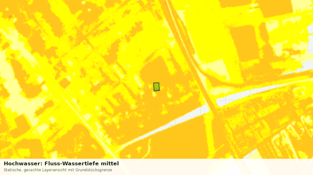 Statische Kartenansicht: Hochwasser: Fluss-Wassertiefe mittel