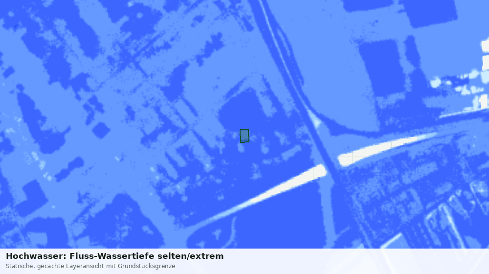 Statische Kartenansicht: Hochwasser: Fluss-Wassertiefe selten/extrem