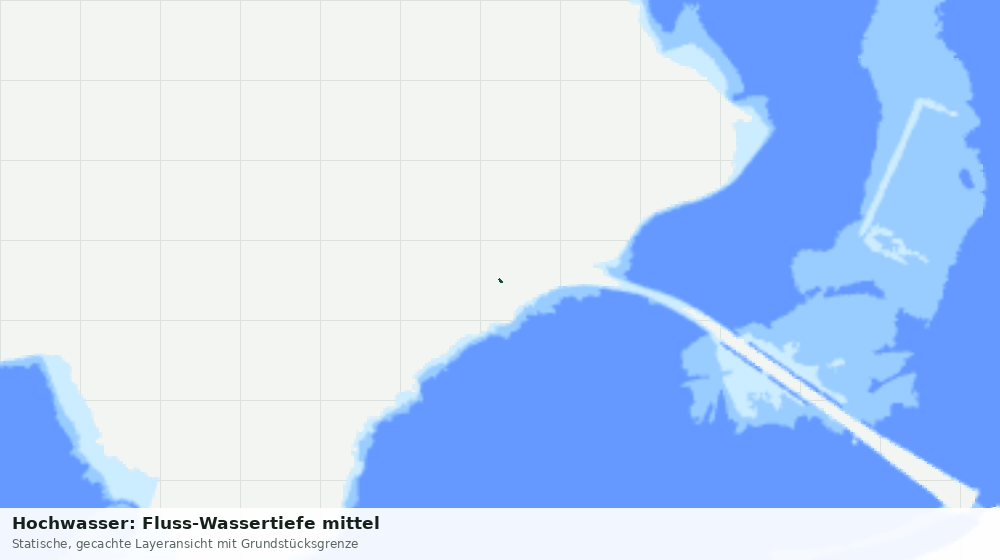 Statische Kartenansicht: Hochwasser: Fluss-Wassertiefe mittel