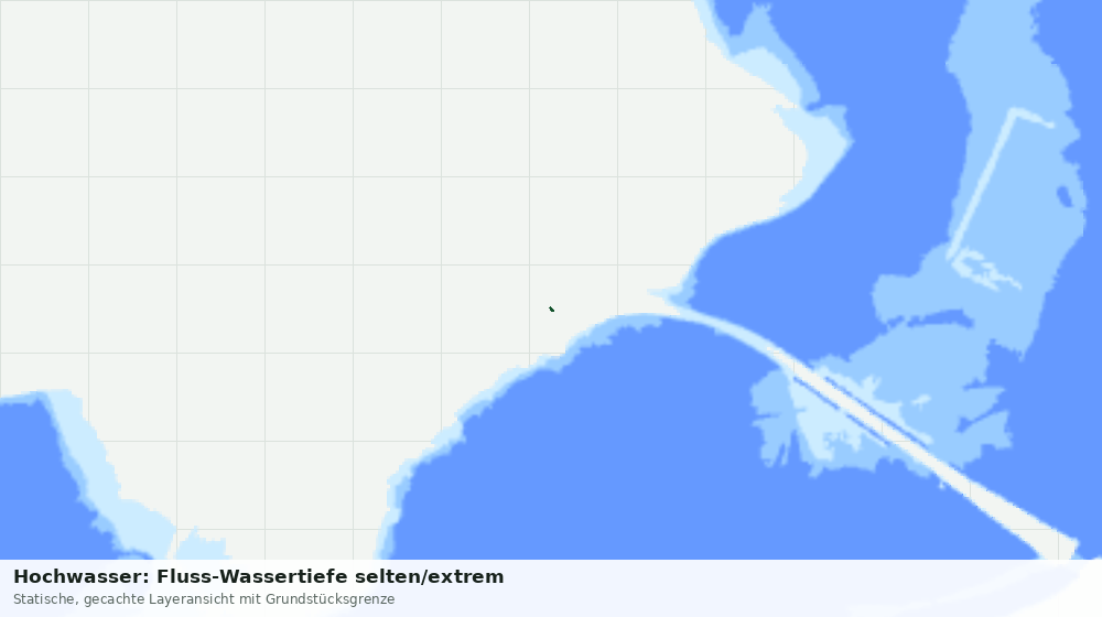 Statische Kartenansicht: Hochwasser: Fluss-Wassertiefe selten/extrem