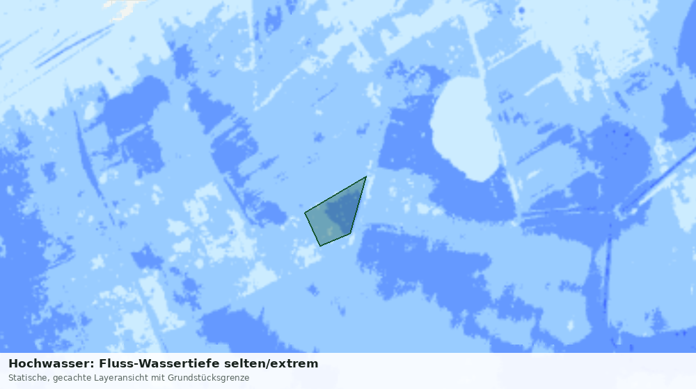 Statische Kartenansicht: Hochwasser: Fluss-Wassertiefe selten/extrem